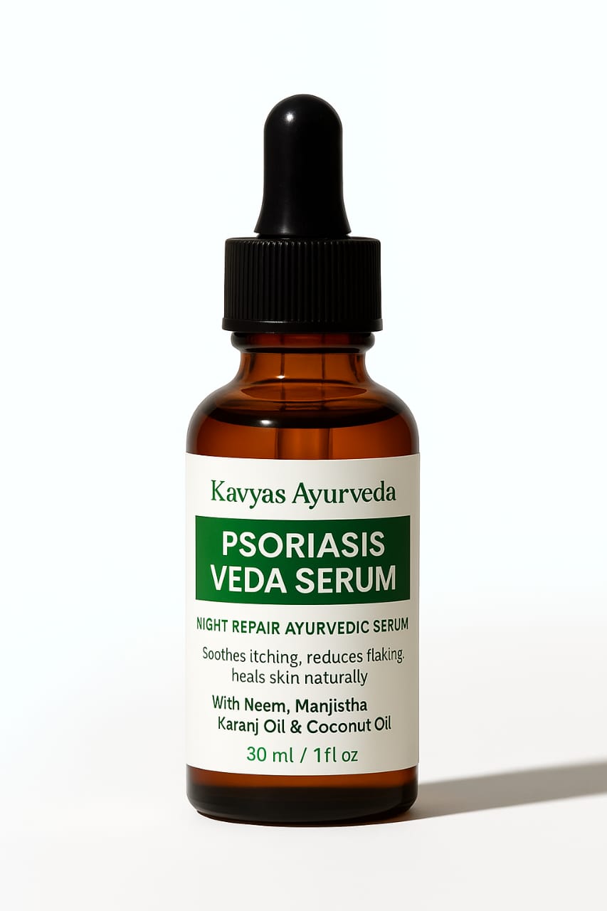 Psoriasis Veda Serum by Kavyas Ayurveda – Advanced Ayurvedic Serum for Psoriasis, Eczema & Itchy Skin (30ml)