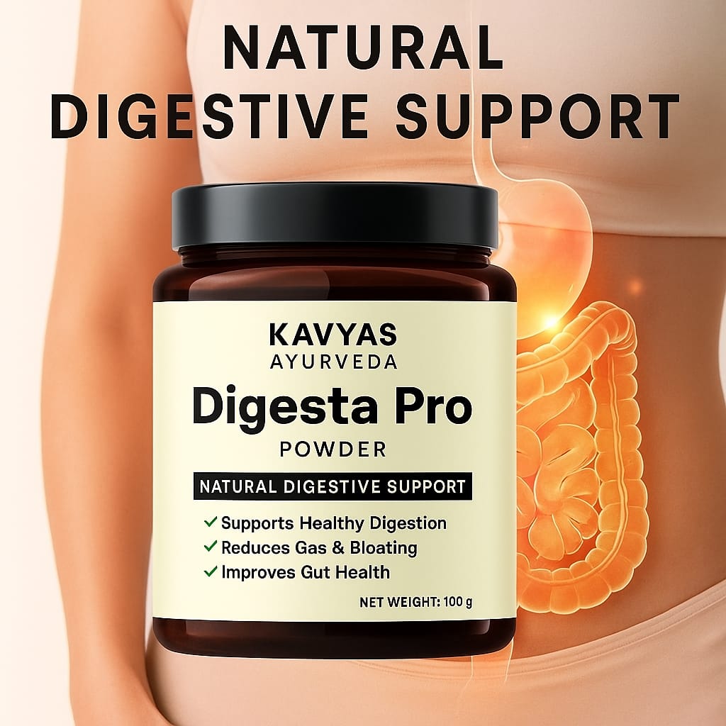 Digesta Pro Powder by Kavyas Ayurveda – Ayurvedic Digestive & Acidity Relief Formula (250gm)