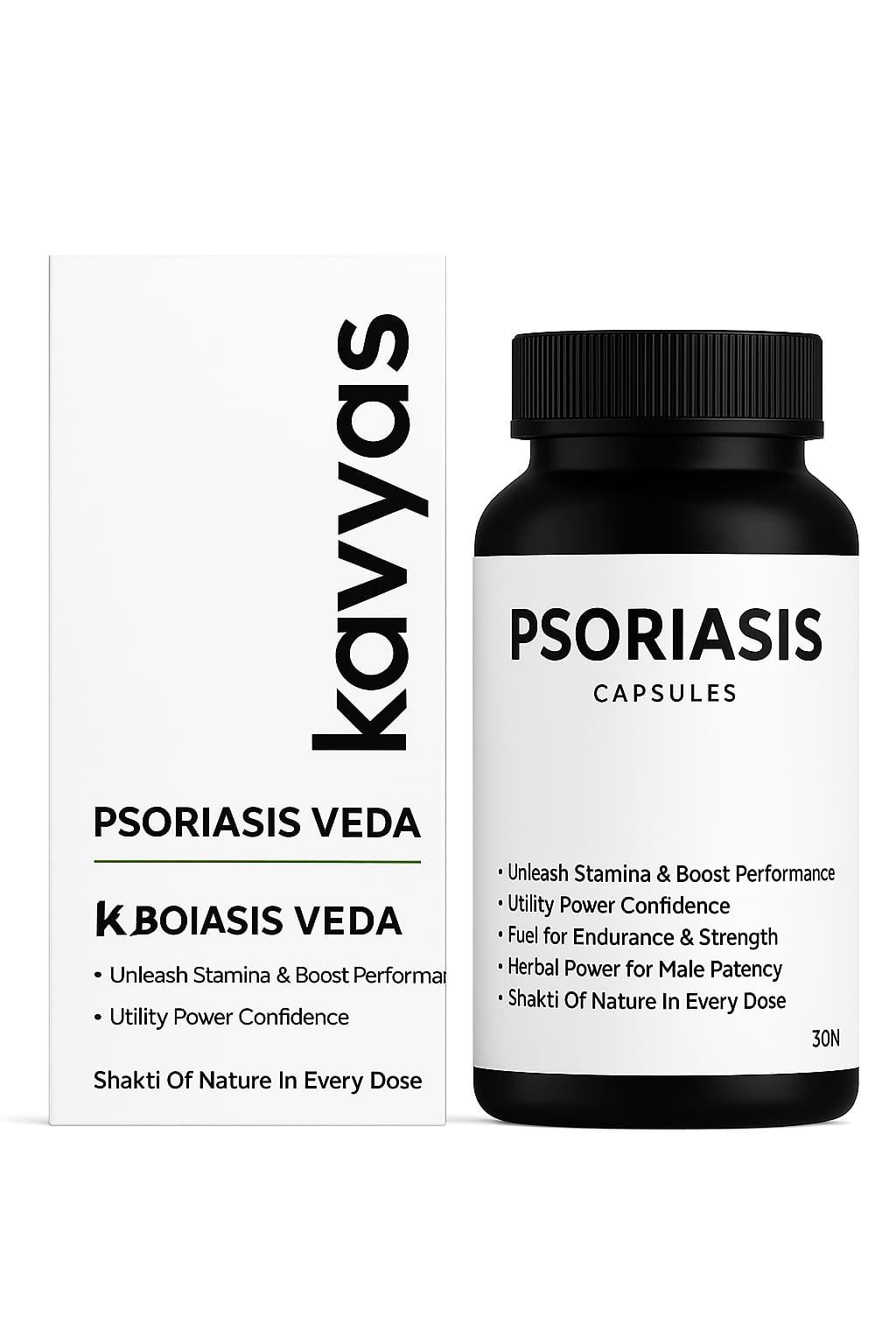 Psoris Capsules by Kavyas Ayurveda – Ayurvedic Internal Support for Psoriasis, Eczema & Skin Detox (30 Capsules)