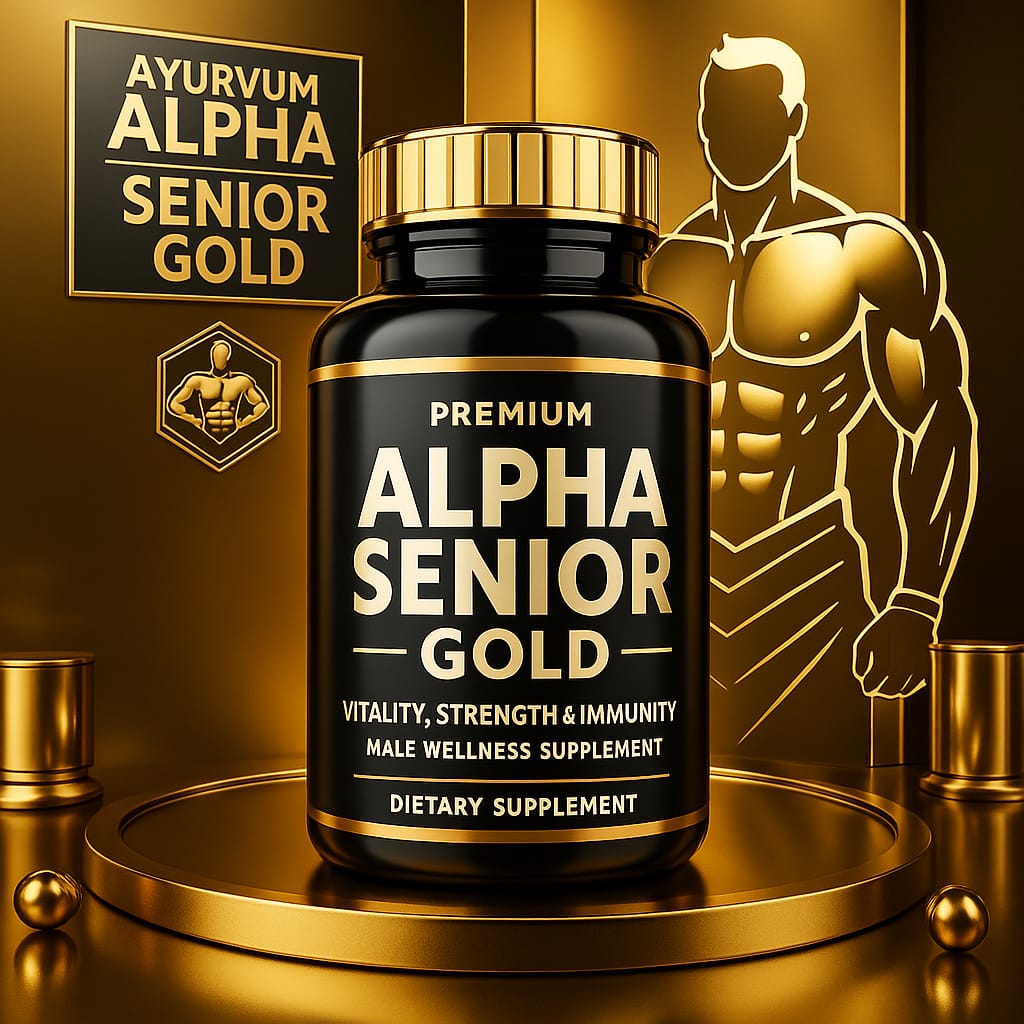 Alpha Senior Gold Capsule – Ayurvedic Men’s Vitality & Strength Formula (30 Capsules)