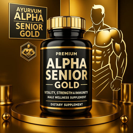 Alpha Senior Gold Capsule – Ayurvedic Men’s Vitality & Strength Formula (30 Capsules)